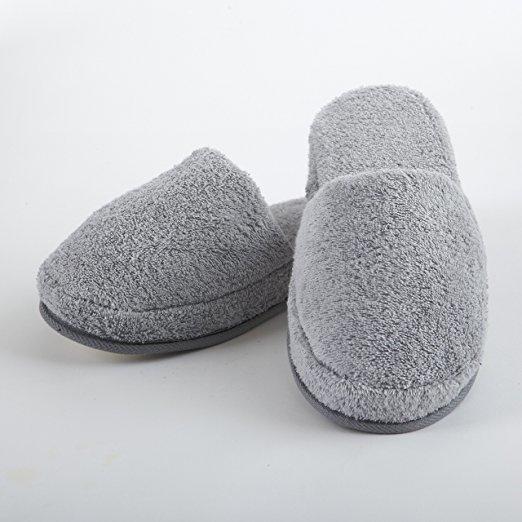 Turkish Terry Slippers, Medium and Large, White, Navy, Pink, Lavender, Steel, Black, Charcoal - Soft & Plush Comfortable Lounging