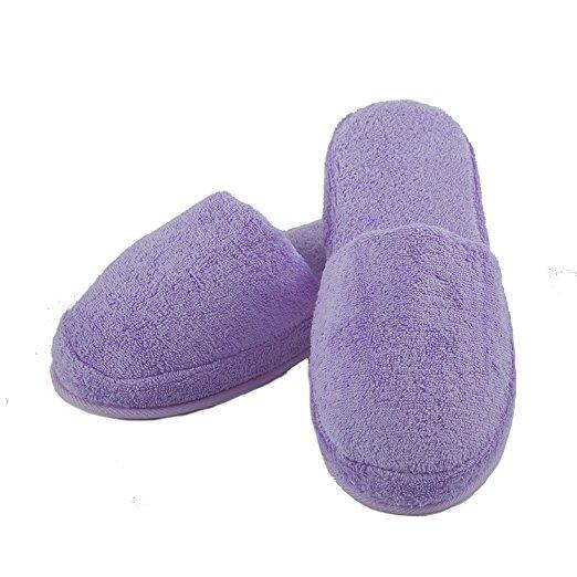 Turkish Terry Slippers, Medium and Large, White, Navy, Pink, Lavender, Steel, Black, Charcoal - Soft & Plush Comfortable Lounging
