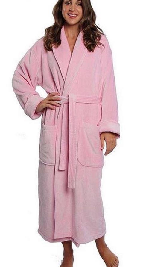 Personalized Terry/Velour Shawl Bathrobe Full Ankle Length , Parador® Embroidered Bath Robe, Monogrammed 100% Combed Pure Turkish Cotton