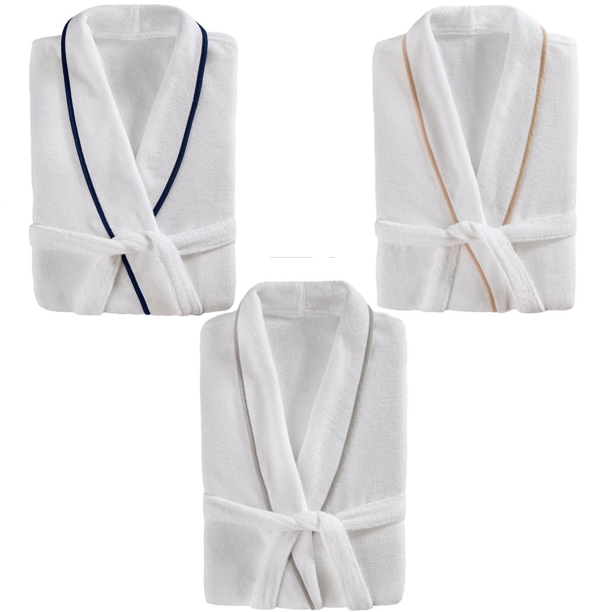 Turkish Plush Robe with Piping, 100% Cotton, Cotton Gift for Couples, Personalized and Monogrammed Robe | Made in Turkey, Birthday Gift