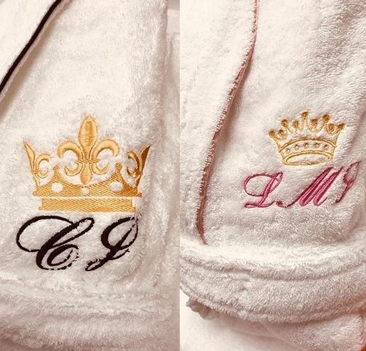 Turkish Plush Robe with Piping, 100% Cotton, Cotton Gift for Couples, Personalized and Monogrammed Robe | Made in Turkey, Birthday Gift