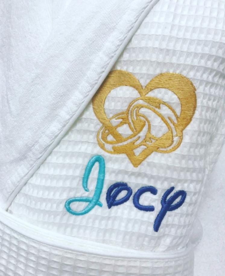 Turkish Plush Robe with Piping, 100% Cotton, Cotton Gift for Couples, Personalized and Monogrammed Robe | Made in Turkey, Birthday Gift