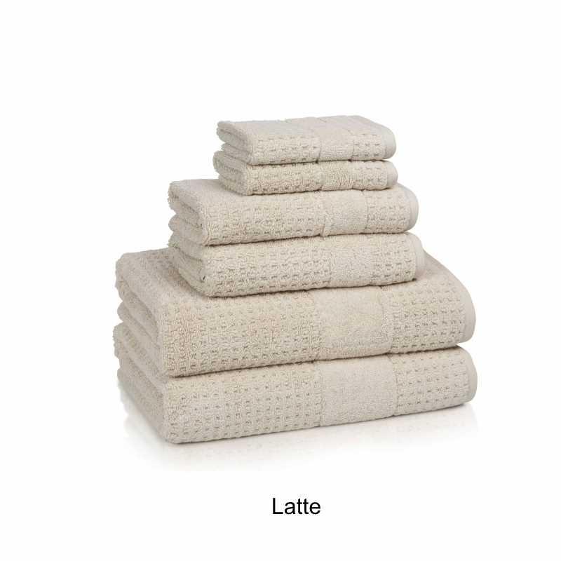 Buy Maspar Embroidery Beige Cotton Bath Towel Towels - Set of 6 at