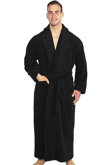 Personalized Full Ankle Length Terry Shawl Bathrobe, Embroidered Bath Robe, Monogrammed Shawl Bathrobe, 100% Combed Pure Turkish Cotton