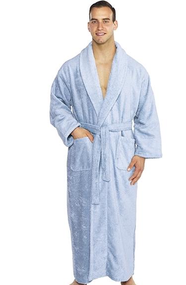 Linum Home 100% Turkish Cotton Personalized Terry Bath Robe - Navy