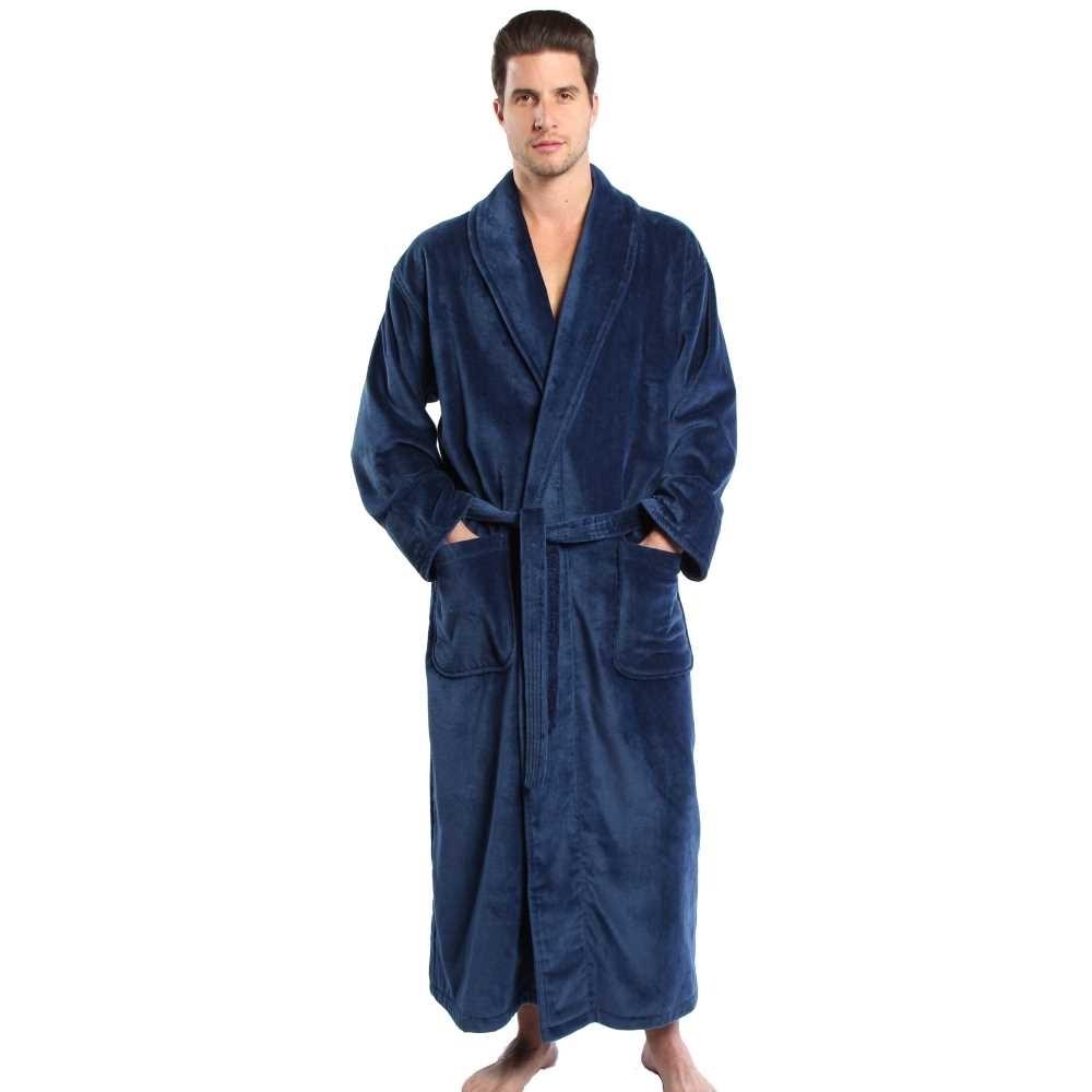Personalized Terry/Velour Shawl Bathrobe Full Ankle Length , Parador® Embroidered Bath Robe, Monogrammed 100% Combed Pure Turkish Cotton